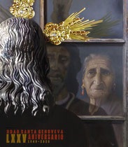 Cartel del 75 Aniversario de la Hermandad de Santa Genoveva de Sevilla. Óleo sobre lienzo. 114 x 100 cm . 2020
