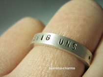 Ring 925 Silber: ewig mein - ewig dein - ewig uns