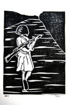 Kinderseele VII, Holzschnitt, A5