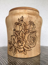 Holzart Pappel mit Pyrografie