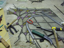 Vitraux cage d'escalier Paris 7e