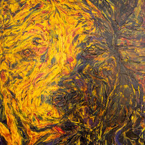 At times melancholy, Acrylic on canvas, 100 x 100 cm, 2015