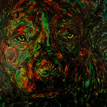 Moult, Acrylic on canvas, 80 x 80 cm, 2015