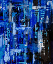 Blue on Blue,  Acrylic on canvas, 50 x 60 cm, 2011  