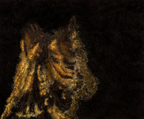 Wolf II, Watercolor on canvas, 50 x 60 cm, 2011