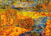 Goodbye, my son. Goodbye. II, Watercolor on canvas, 80 x 110 cm, 2016