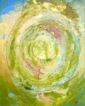 Vogelflug . 80 x 100 cm