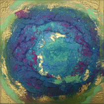 Zarter Mond 2 . 40 x 40 cm