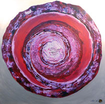 Weltenschlange . 100 x 100 cm