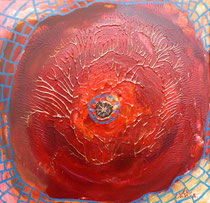Blaues Netz . 40 x 40 cm *