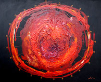 Geburt von Exoplaneten . 100 x 80 cm