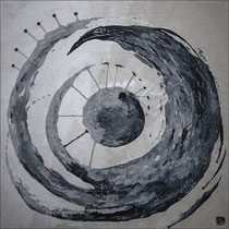 Phönix aus der Eisasche . 80 x 80 cm