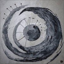 Phönix aus der Eisasche . 80 x 80 cm