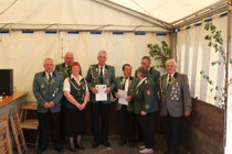 06. Juni 2010 Verbandsauszeichnung in Kleinwörden vl.: Stefan Thiele, Ernst-Günther Aukschun, Petra Schröder, Hans Heidtbrock (VA in Bronze), Johann Köhler (VA in Silber), Helga Weber, Dieter Jungclaus, Ronald Lührs.