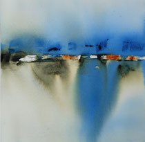 by Mamiko Nagatomo, ginder-aq-6, aquarelle on aquarelle paper, 20x21cm/ Price €250(incl. frame))