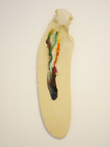 by Jassu Kaneko, work #39, clay and colored glass, H:48 x B:14cm/ Price: € 850