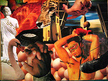 San Sebastian en la Ciudad (collage tradicional) VENDIDA