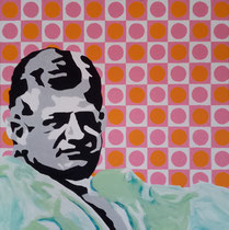 Hugo, 65 x 65 cm, Acryl, Gouache auf Nessel