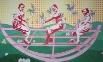 Mit Tante Dina im Park, 2011, 150 x 250 cm