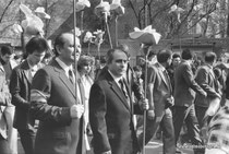 На демонстрации 1 Мая 1985 г.