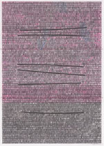 111. Arbeit 2001, 30 x 21 cm, Ritzzeichnung, Öl auf Papier
