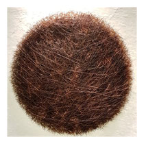 19 -  "Überlagerungen" 120x120cm, Metall / Leinwand / Wachs | Foto: Gaby Sann