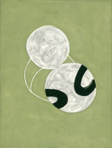 Der Mond zeigt mir meine eigne Gestalt II, 2007, 30 x 40 cm,  Eitempera auf Voile