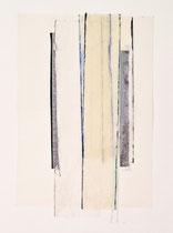 Edges 7, 2025, Wasserfarbe, Graphit auf lackiertem Awagami Papier, gerissen,  59,4*42 cm (Blatt)