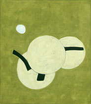 Der Mond zeigt mir meine eigne Gestalt III, , 2007, 40 x 35 cm, Eitempera auf Voile