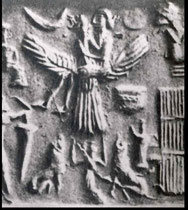 Rilievo con la dea Ishtar con levriero, da Palmira III sec.d.c.,Museo di Damasco, foto personale.