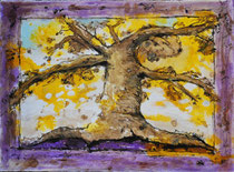 Mes arbres fous 3 - Encre + acrylique sur papier 640 gr.