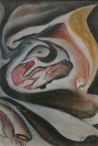 Im Entstehen, 1992, Pastell, 21x15