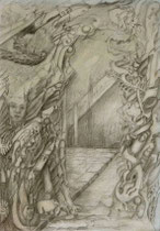 1983, 1984, Bleistiftzeichnung, 20x30