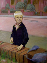 Kinderportrait, 2004, Acryl auf Leinwand 60x60
