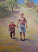 Kinderportrait, 2008, Acryl auf Leinwand 60x80