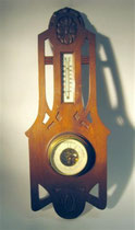 2853/ Barometer+Thermometer ~1900, Eiche, EUR 85,-