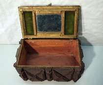 4251/ Schmuckschatulle ~1910, Zigarrenkistenholz, L 25, H 14, B 16cm, EUR 32,-