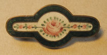 H10/ Brosche ~1850, Cloisonne-Arbeit, bemalte Emaille, L 3,7cm, EUR 70,-