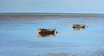 Seascape with Boats, 120 x 200 cm, oil on canvas