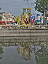 portrait of the king at the train station.Bangkok