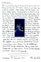 "Eisschmelze" / Sayalonga, den 19.12.2006 / Neudruck weiter verkleinert 1/1 "Wege zum Licht” und Text auf Papier / Originaldruck 1/1. / B 21,0 cm * H 29,7 cm / Werkverzeichnis 3772