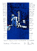 "Zu früh - zu spät" / Sayalonga, den 19.12.2006 / Neudruck verkleinert 1/1 / "Wege zum Licht” und Text auf Papier / Originaldruck 1/1 / B 21,0 cm * H 29,7 cm / Werkverzeichnis 3771