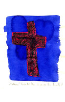 “Rotkreuz” / WVZ 3.715 / datiert Torre del Mar, 28.04.2004 / Ölkreide und auf Papier / Maße b 21,0 cm * h 29,7 cm