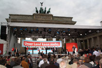 SPD-Abschlussveranstaltung Bundestagswahl 2009 vor dem Brandenburger Tor. Foto: Helga Karl