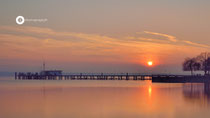 Sonnenuntergang in Hagnau (Langzeitbelichtung)