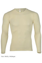 Onderhemd met lange mouwen in 100% merinoswol (bio) fijne rib, naturel, Engel, beschikbaar in de maten 46/48: 55,50 €; 50/52: 58,00 € en 54/56: 60,50 €