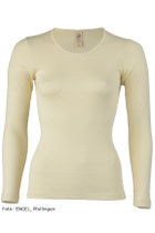 Onderhemd met lange mouwen in 70% merinowol (bio) en 30% zijde fijne rib, naturel, Engel, beschikbaar in de maten 34/36: 58,00 €; 38/40: 61,00 €; 42/44: 64,00 € en 46/48: 66,50 €