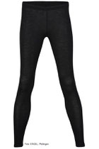 Legging in 70% merinowol (bio) en 30% zijde fijne rib, zwart, Engel, beschikbaar in de maten 34/36: 45,35 €; 38/40: 47,30 €; 42/44: 49,20 € en 46/48: 51,10 €