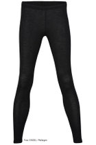 Legging in 70% merinowol (bio) en 30% zijde fijne rib, zwart, Engel, beschikbaar in de maten 34/36: 61,20 €; 38/40: 64,10 €; 42/44: 67,00 € en 46/48: 79,50 €