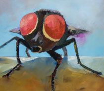 Atelierbesuch, 2017, Öl auf Baumwolle, 70 x 80 cm